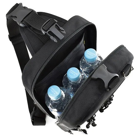 雙拉鍊側身單肩包