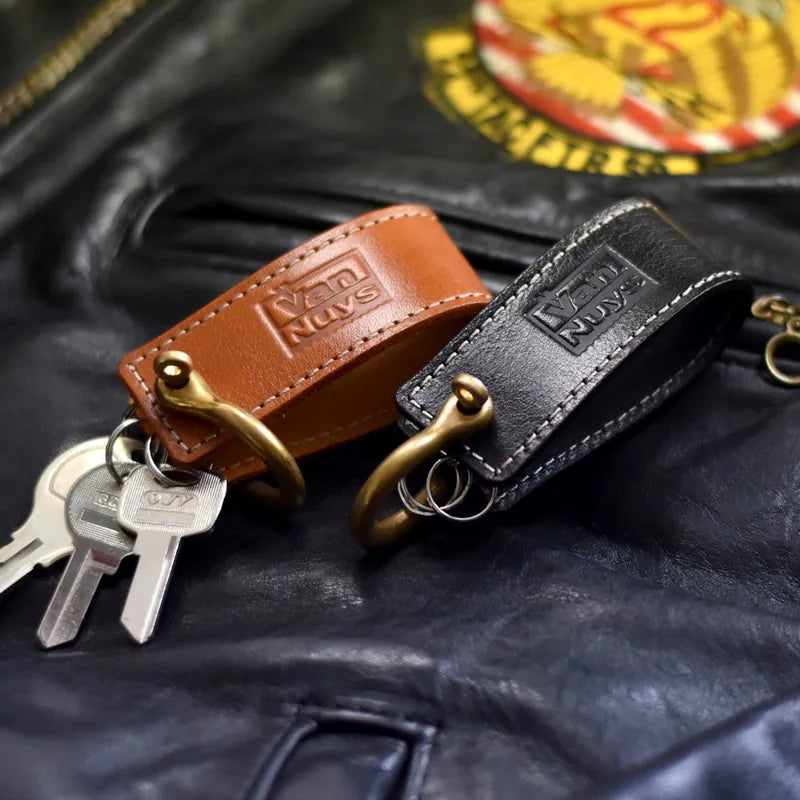 復古油縮皮革匙扣