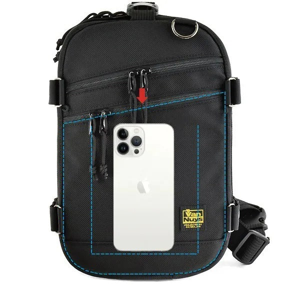 雙拉鍊側身單肩包