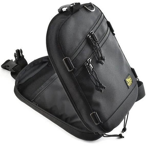 雙拉鍊側身單肩包