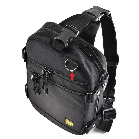 雙拉鍊側身單肩包