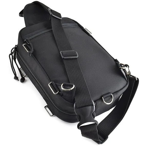 雙拉鍊側身單肩包