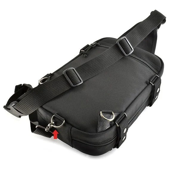 雙拉鍊側身單肩包