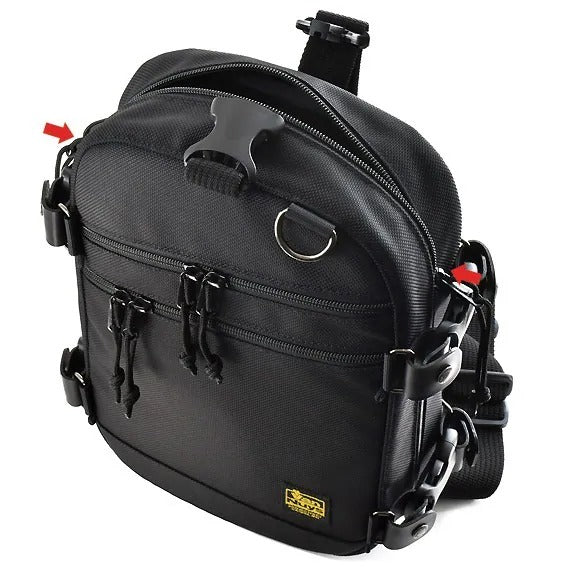 雙拉鍊側身單肩包